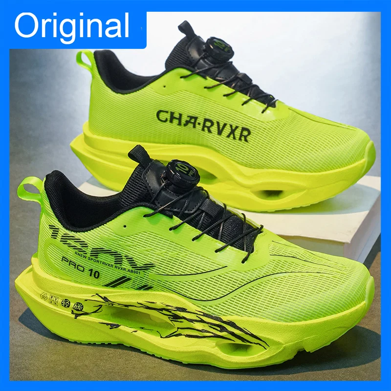 Unisex Sports Shoes Breathable Mesh Fashionable Rotating Buckle Running Shoes 2026 Summer New Soft Sole Rebound Running Shoes 5