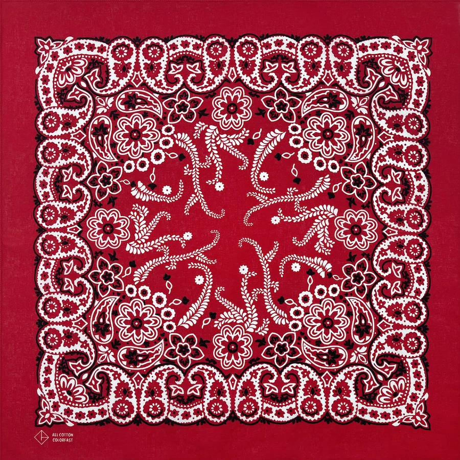 Cycling Bandana Headscarf Cotton Multifunctional Bandana New Design High Quality Hip Hop Amoeba Cashew Cotton Square Bandana Scarf Headband Black Paisley Gifts For Men/Boys/Girls