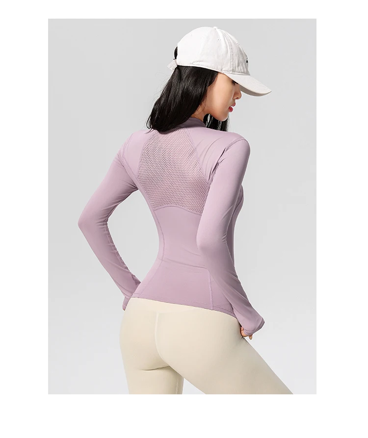 Women's Long Sleeve Yoga Training T-Shirt Horse Riding Sports Fitness Active Wear Top Comfortable Breathable Workout Shirt S2d5ec00ea592400bb33299f6ca7332a5b