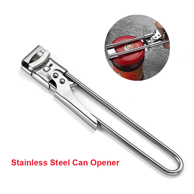 Adjustable Jar Opener Stainless Steel Professional Manual Jar Bottle Opener Good To Grip Glass Lids Remover Kitchen Accessories