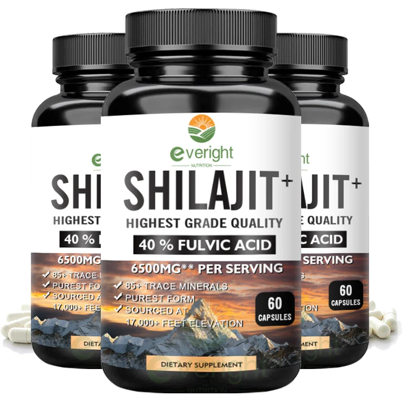 

Капсулы Shilajit 6500 мг с 40% фульвовой кислотой | Аутентичные гималайские с 85 + минералами | Натуральная добавка без ГМО