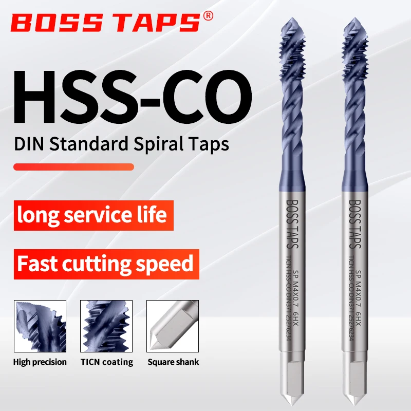 HSS-CO DIN 371 376 Standard Forming Roll Pointed Spiral Fluted Tap M2 M3 M4 M5 M6 M8 M10 M12 Machine