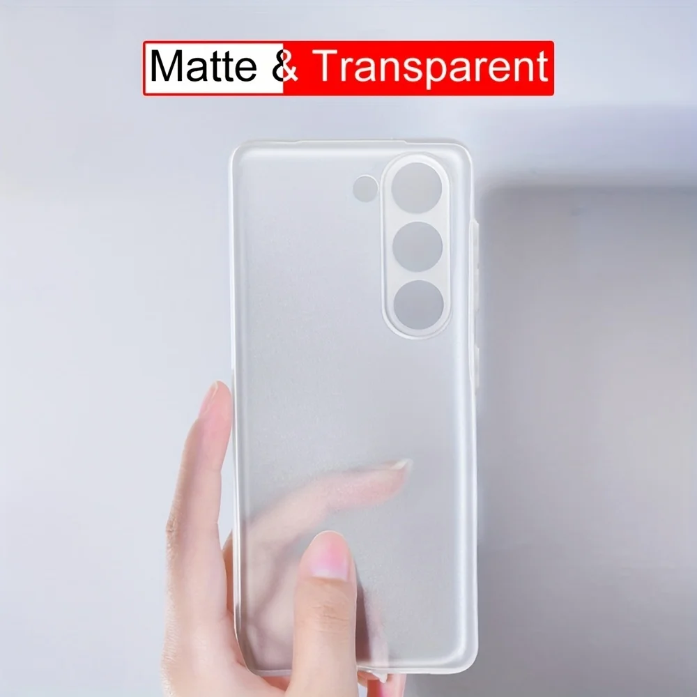 Ultra-Thin Matte Shockproof Phone Case with Clear Cover