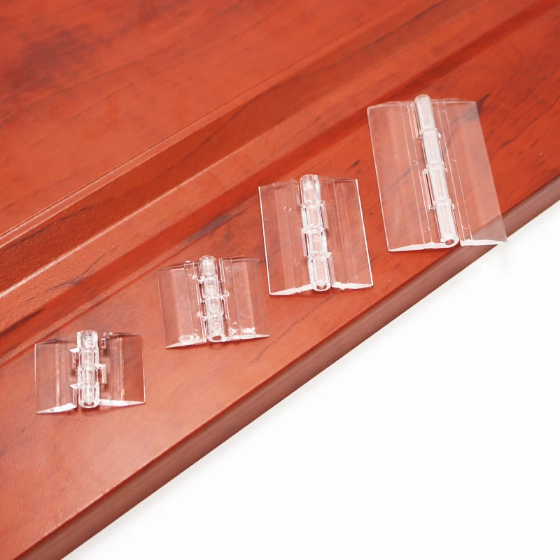10pcs 25x33 30x33 38x45 65x42 Plastic Folding Hinges Transparent