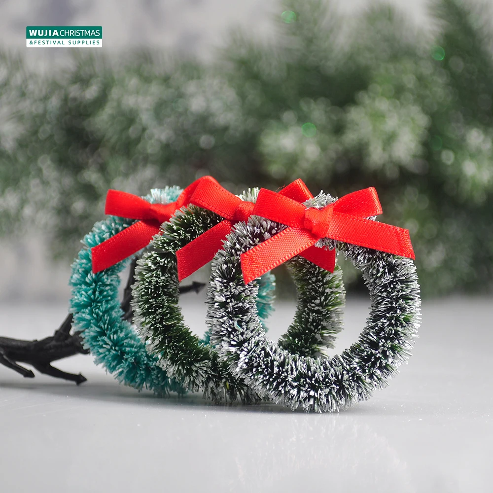 Mini Christmas Wreath Ornament Set 4