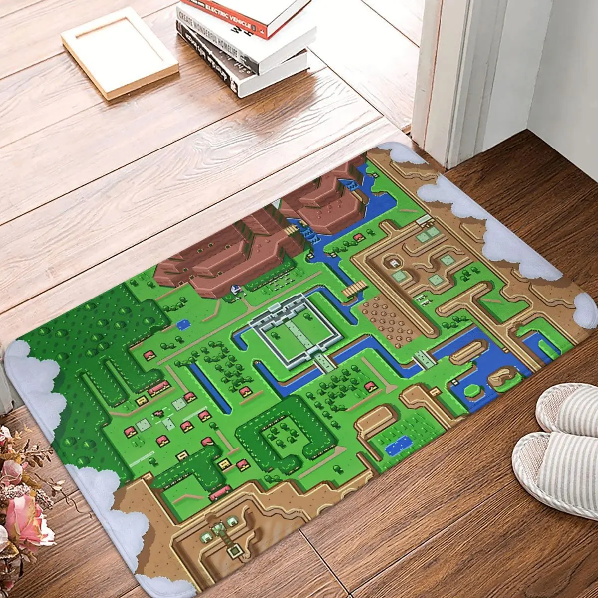 Lttp World Map Game Tappeto Antiscivolo Zerbino Soggiorno Tappetino Da Bagno Tappeto Da Casa Di Benvenuto