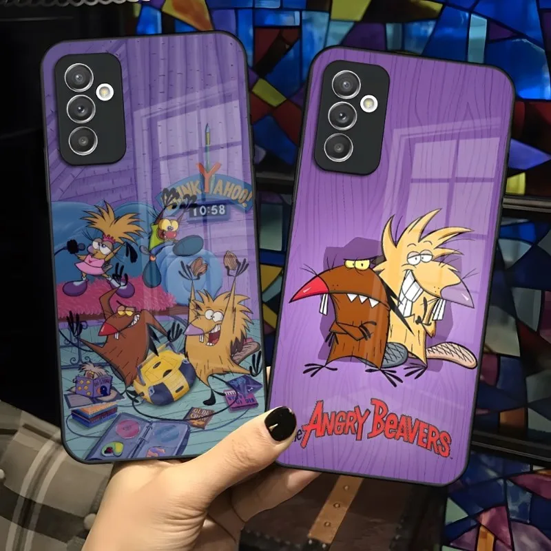 La Custodia Per Telefono Angry Beavers Per Samsung S30 S21 S20 S23 S22 Fe S10 E S9 Note 20 10 Pro Ultra Plus 5G Glass