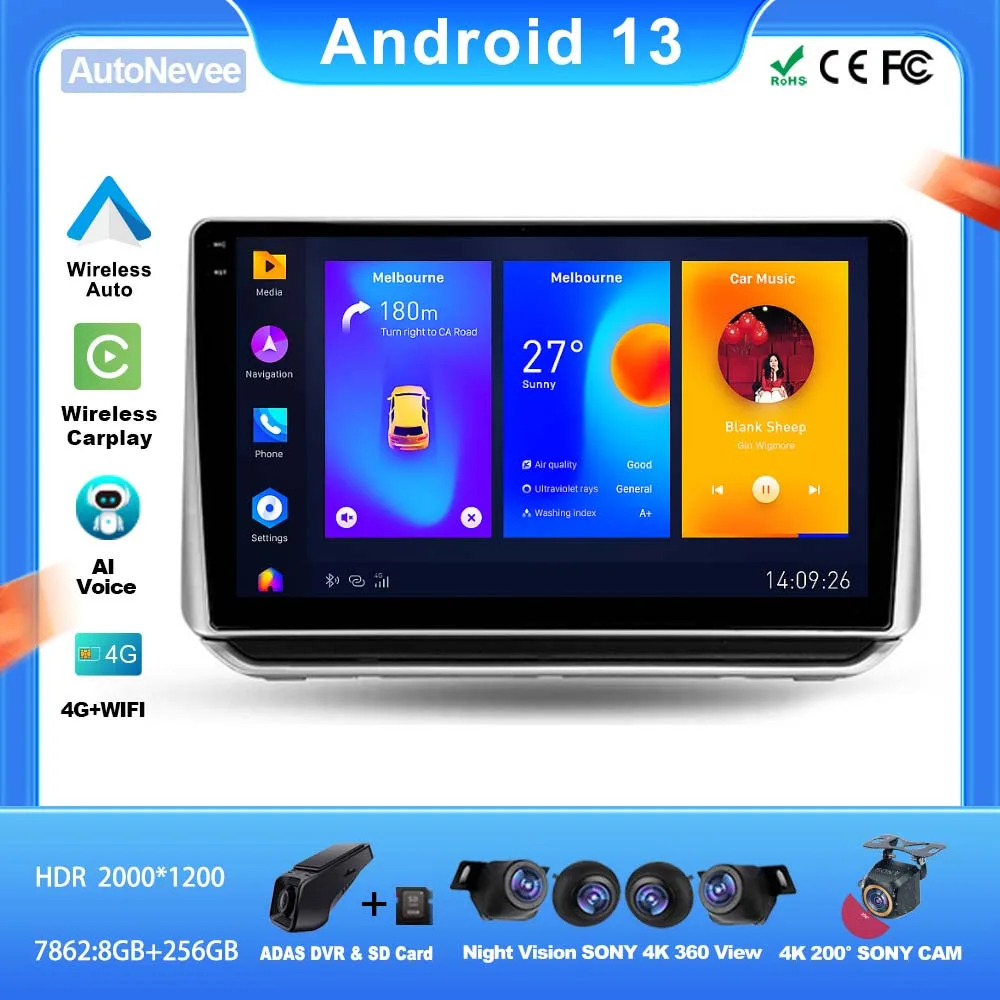 

Android For Nissan Altima L34 2018 - 2020 Car Player Auto Radio GPS Video Navigation WiFi Screen Dash Cam No 2din DVD QLED BT 5G
