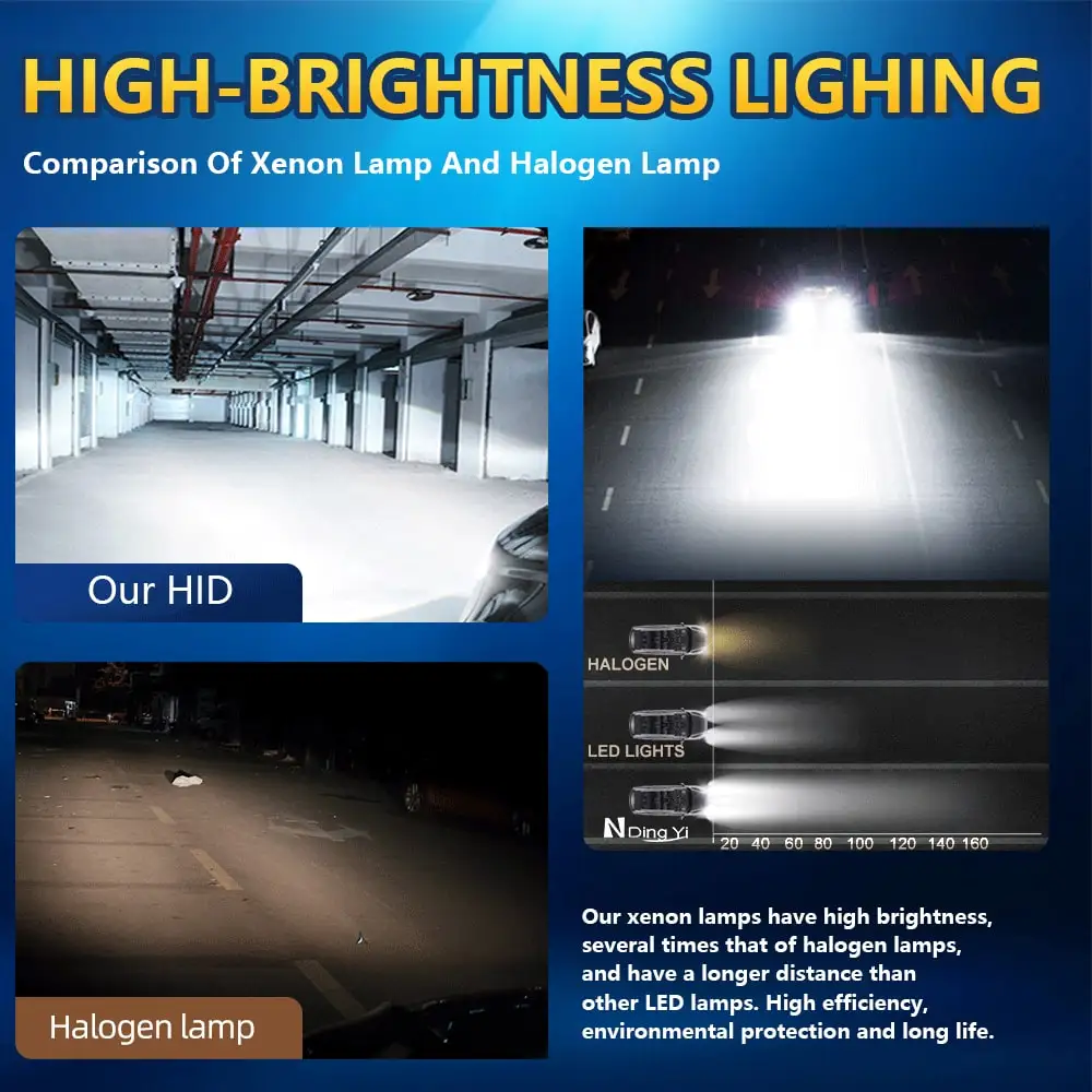 Pair D2R Gas Discharge Xenon HID Headlight Bulbs 4300K 5000K 6000K 8000K  10000K