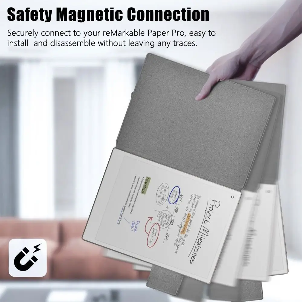 Auto Sleep/Wake 11.8" Magnetic Case with Pen Holder Anti Scratch Tablet Protective Cover Colorful for reMarkable Paper Pro 2024
