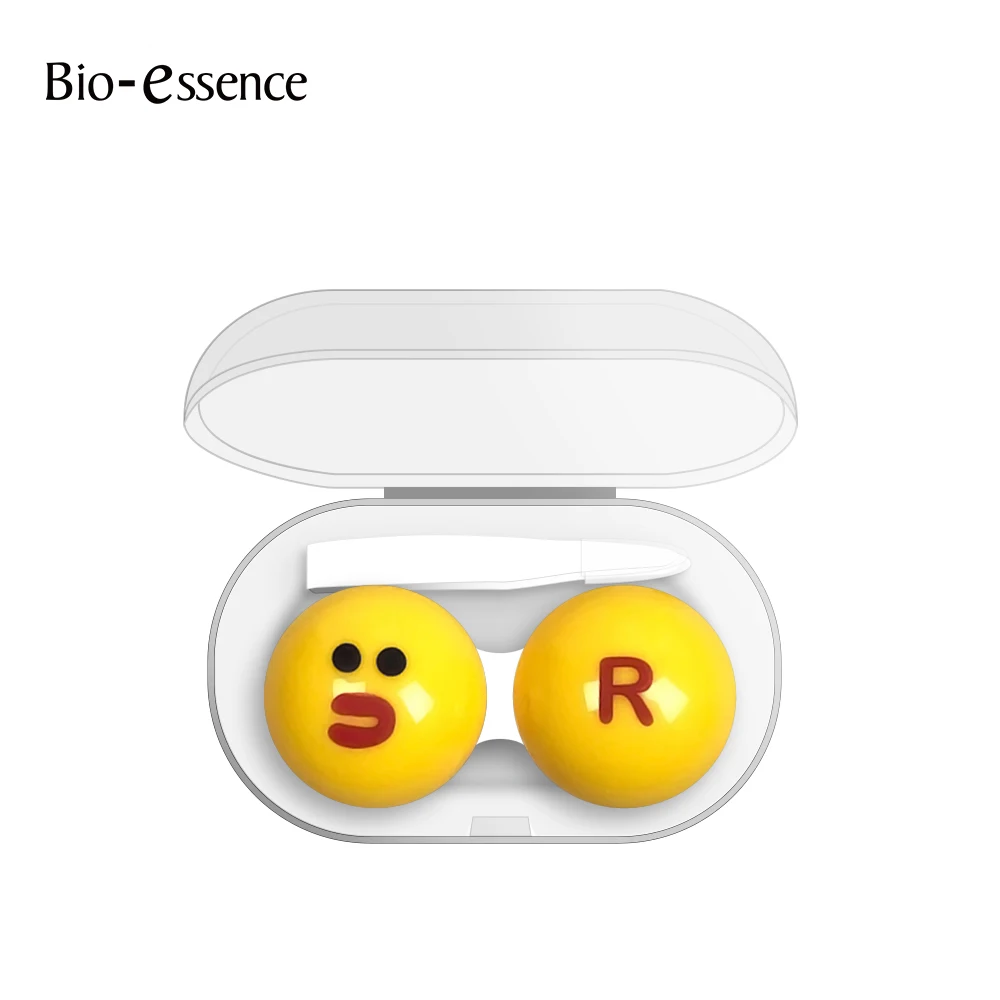 Bio-essence Contact Lenses Container with Tweezers Contact Lenses Box Lens Case for Travel Kit Holder Eyewear Accessories