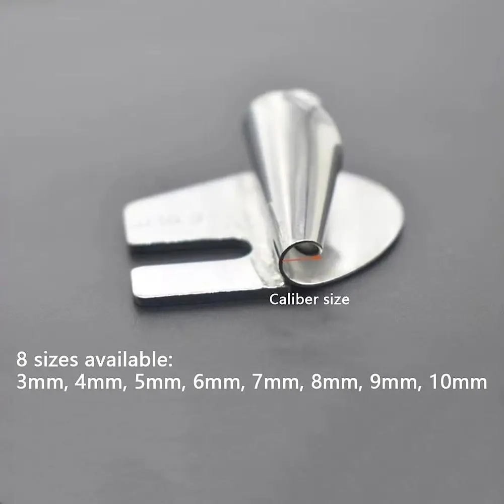 3mm-10mm Sewing Rolled Hemmer Puller Stainless Steel Old Sewing Machine Presser Hemming Foot DIY Crafts Sewing Tools Accessories images - 6