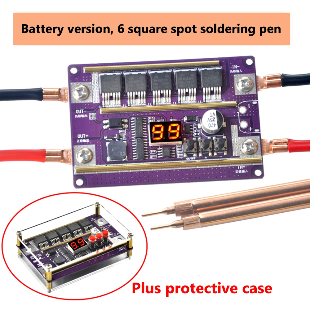 12 V Punktschweißgerät DIY Kits Leistung einstellbare digitale Punktschweißmaschine PCB Leiterplatte Nickelblech für 18650 Lithiumbatterie – Detail 10