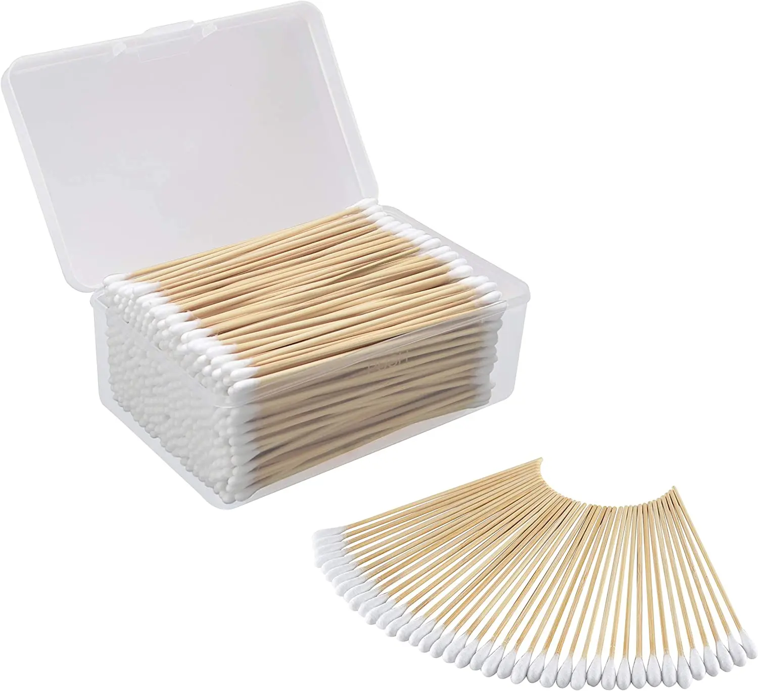 BOOSTEADY 6 Inch Cotton Gun Cleaning Swabs 300pcs/400pcs With Bamboo Handle In Storage Case Variety Tip Can Choose Cotton Swabs