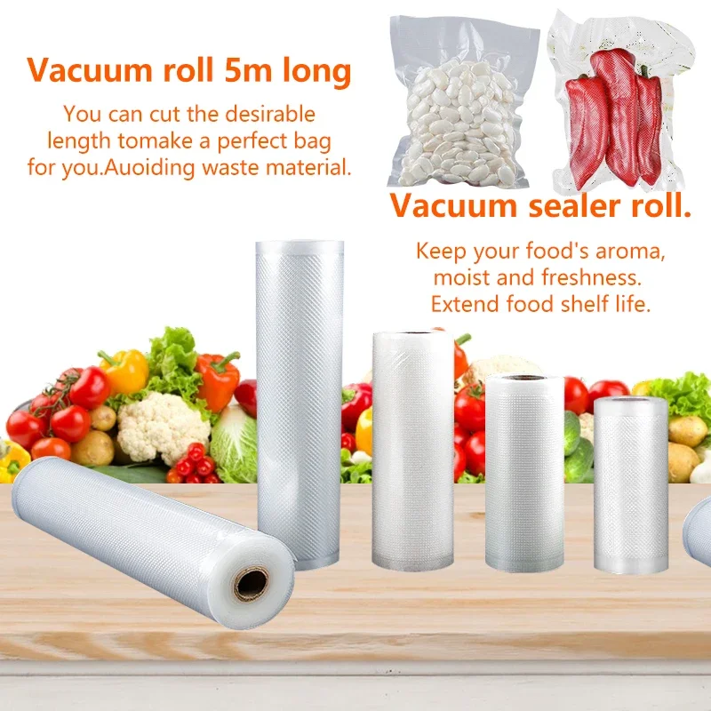 Food Vacuum Seale Bags Reusable Food Freezer Bags Meat Fruit Veggies Storage Fresh Keeping Bag Kitchen Organizer Cover