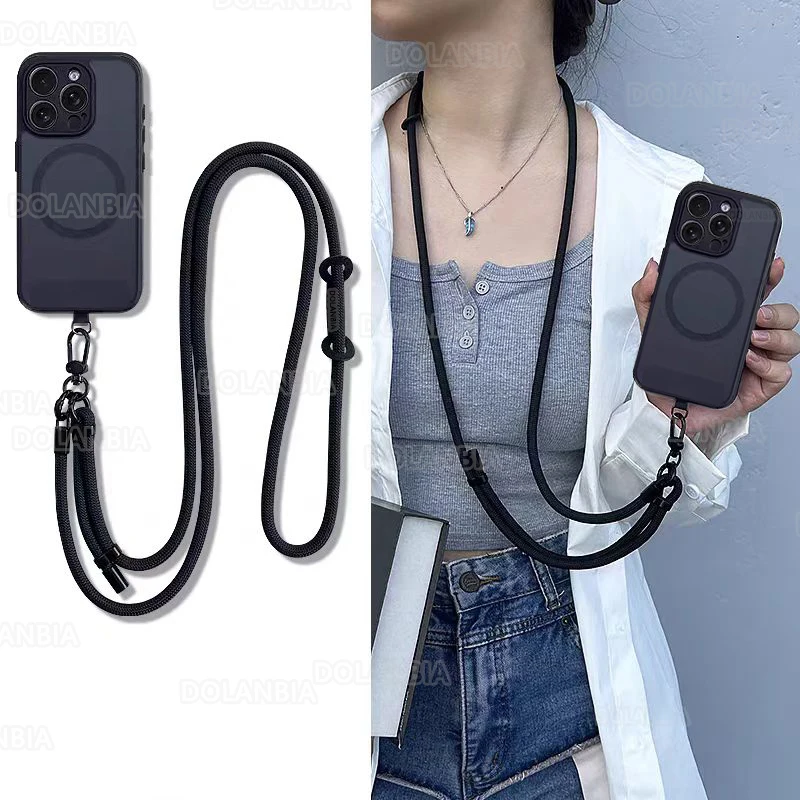Adjustable Anti-Loss Crossbody Phone Lanyard - Lightweight & Durable Nylon Strap