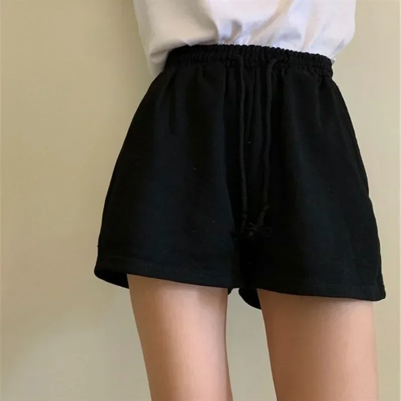 Shorts for women in summer thin style high waisted leg slimming casual sports pants versatile wide leg A-line pants