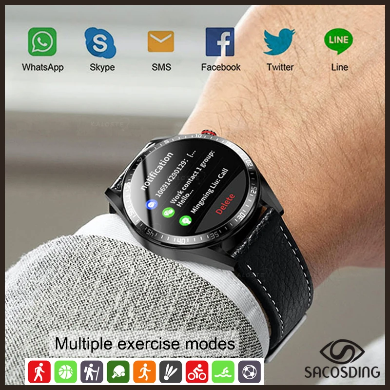 SACOSDING Ʈ ġ  ȭ 454*454 AMOLED ũ  Ʈ ġ es  ڵ  8 ⰡƮ   Smartwatch