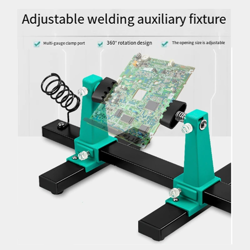 A82I-Circuit Board Holder Stable Adjustable PCB Welding Bracket Auxiliary Clamp Repair Tool Clamping Kit