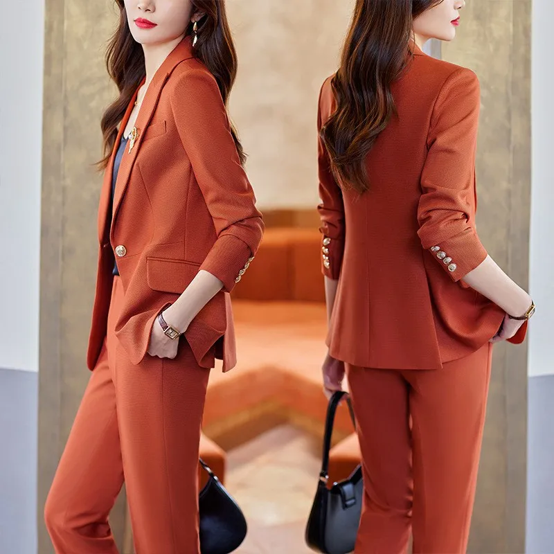 

2023 New Long sleeved Fashion Women's Professional Set Suit Coat Temperament Women's Formal Work Suit Women's casual wear