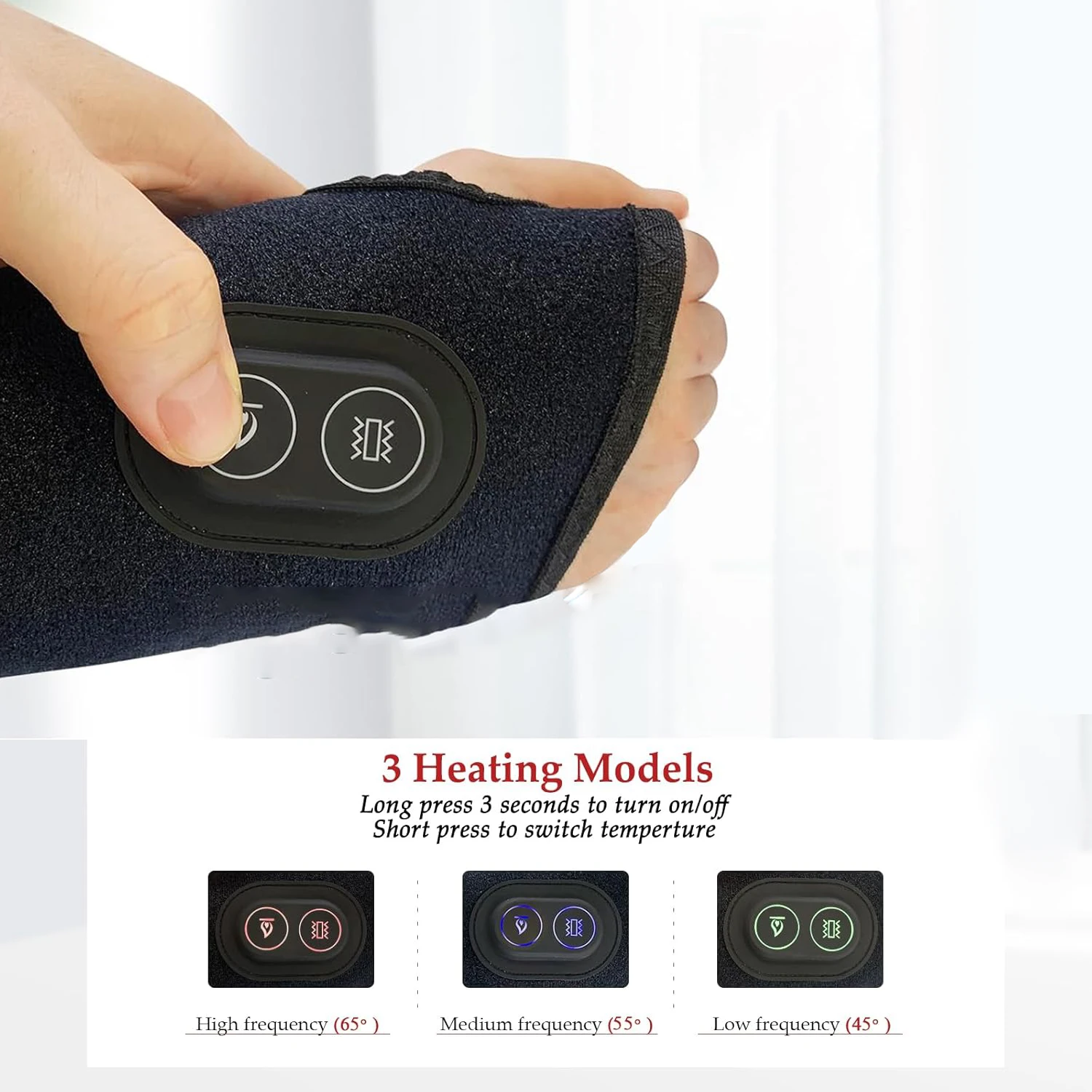 Heating Wrist Guard Protective Gear Hand Support Massage Gloves Men Women Sport Gear Three-speed Temperature Adjustment USB Plug