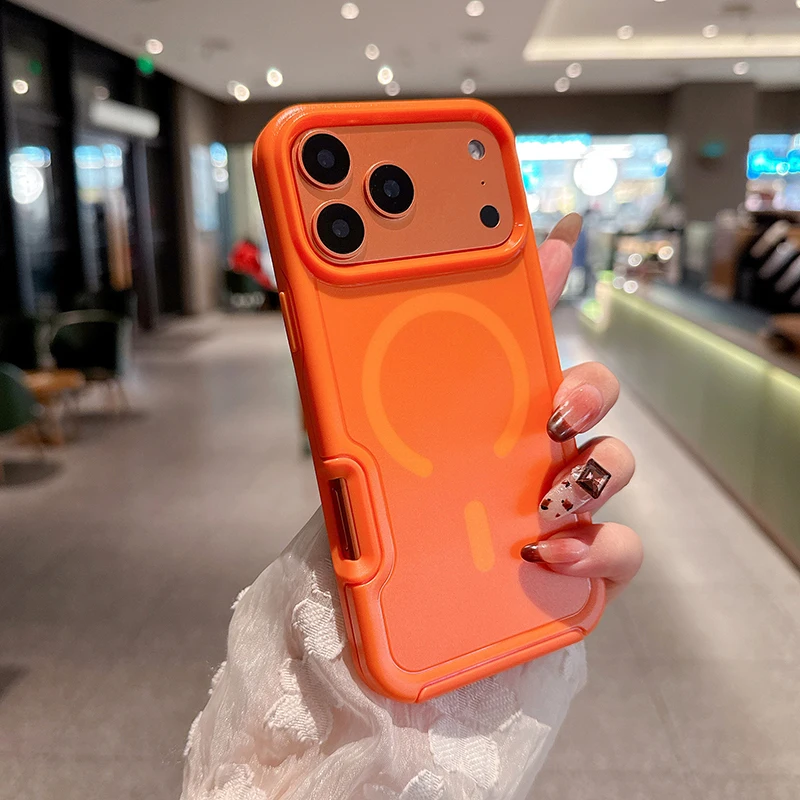 Armor Shockproof Magnetic Phone Case For iPhone 17 Pro Max Air 16 15 14 Plus 13 For Magsafe Hybrid Rugged Protectice Cover