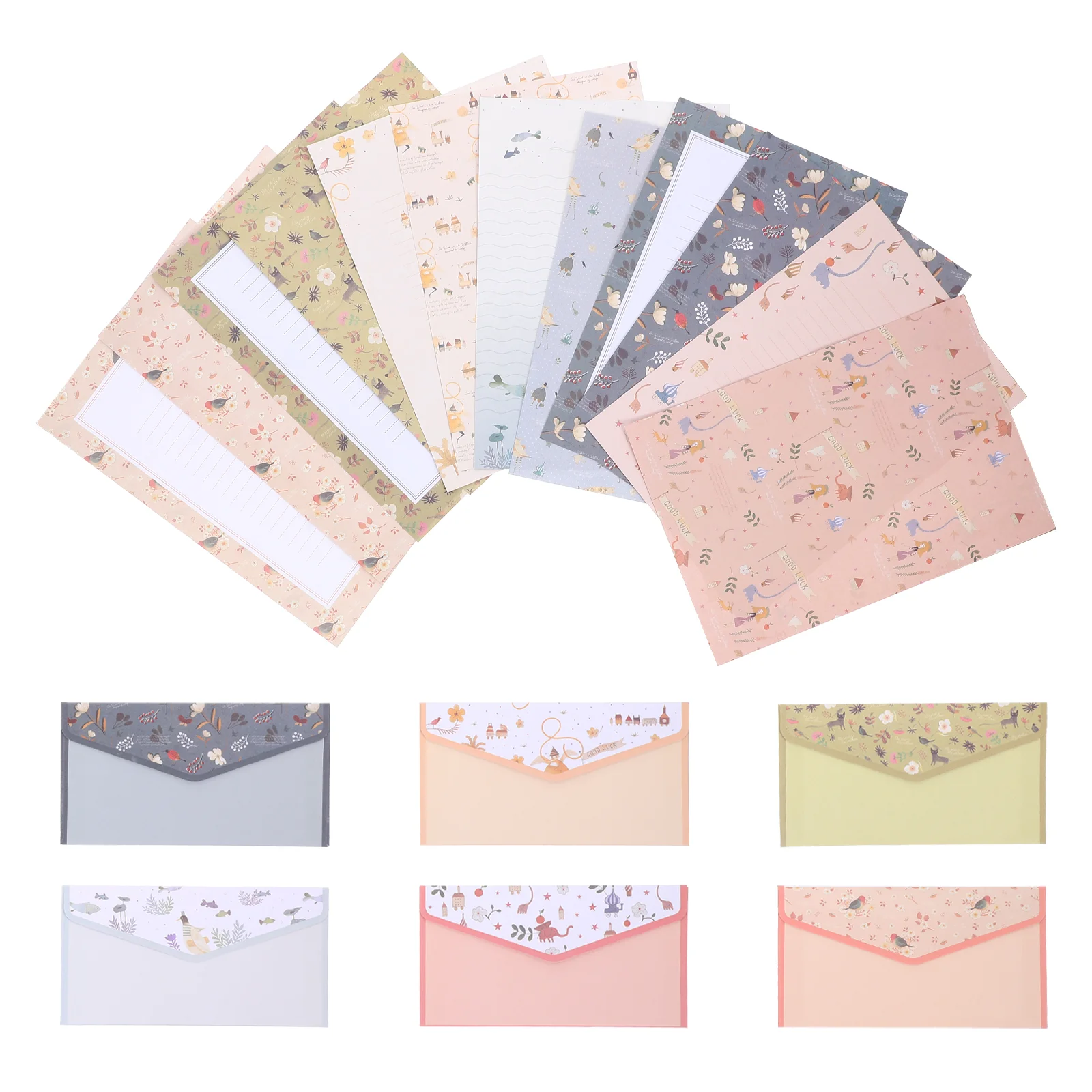 

1 Set Letter Papers Kit Envelope and Letter Papers Painting Letter Papers Lovely Envelope Set