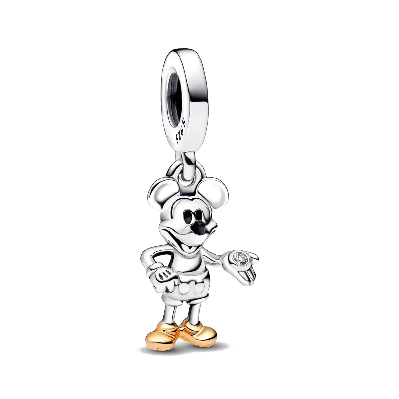 New 925 Sterling Silver Mickey Minnie Safety Chain Clip Vinnie DIY Bead Dangle Charm Fit Original Pendant Bracelet For Lady Girl 6