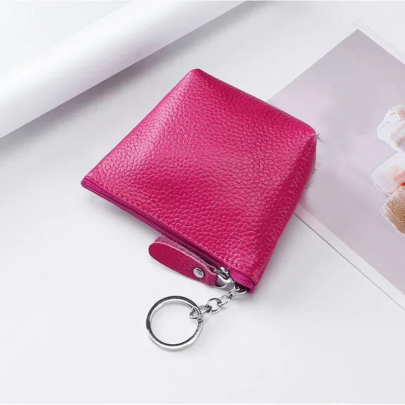 Vintage Genuine Leather Mini Coin and Card Holder Pouch
