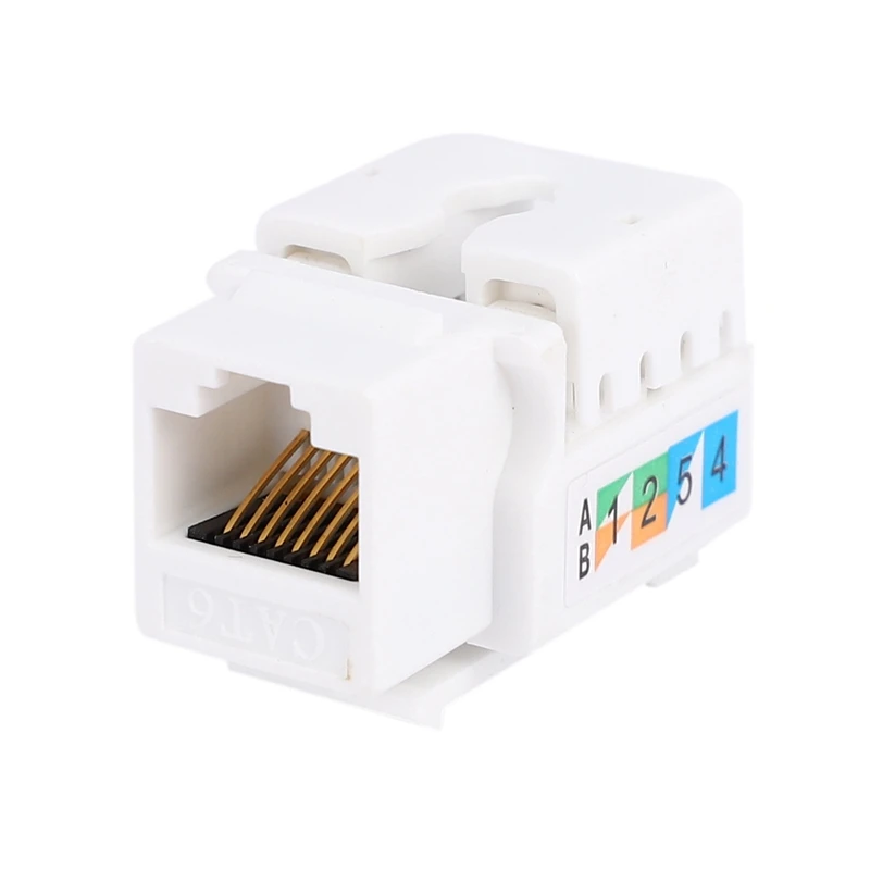 일반 Cat6 RJ45 잭 펀치다운 스탠드 이더넷 모듈 커플러, 50 개