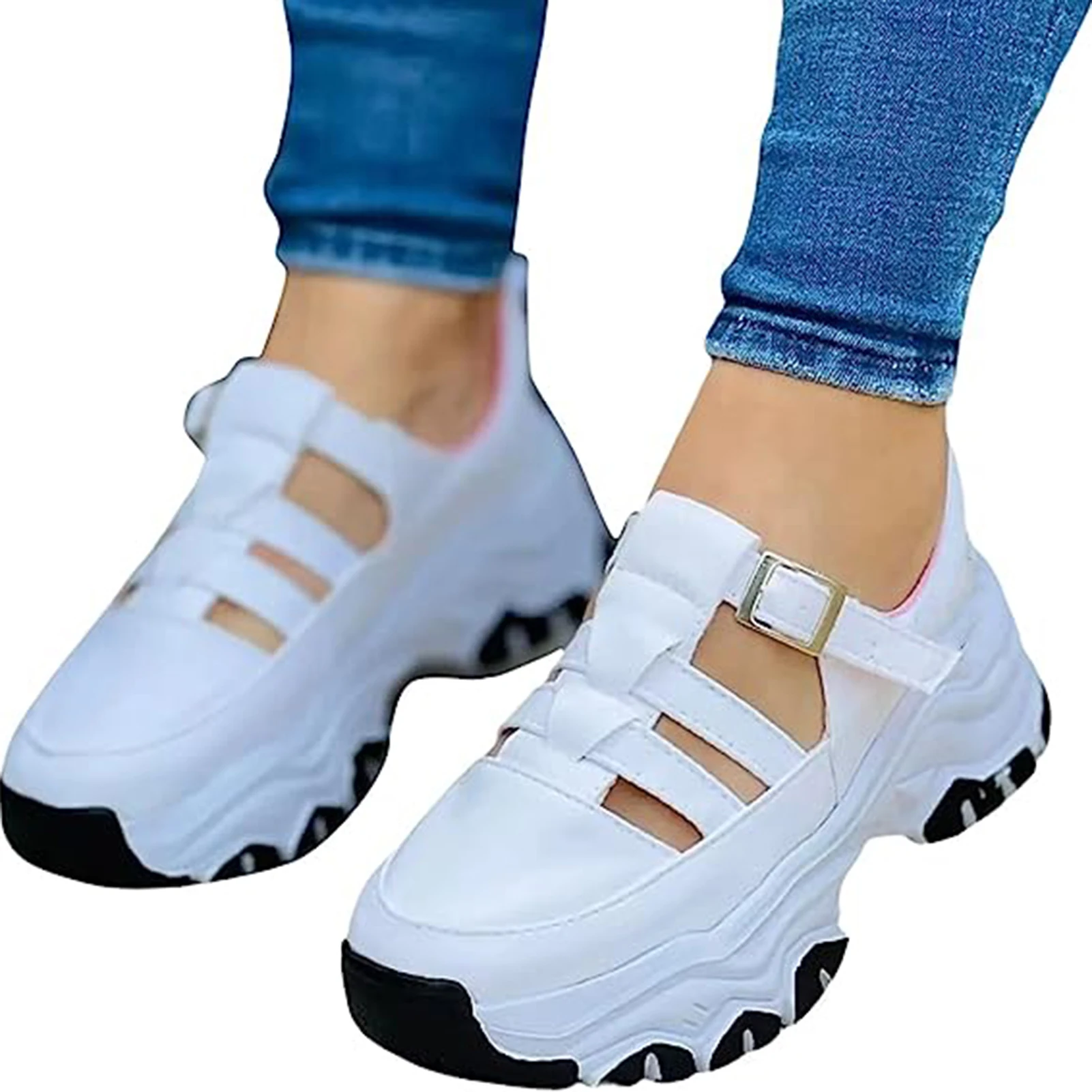 Zapatos de malla informales para mujer, calzado deportivo con suela antideslizante, adecuado para acampar, caminar en interiores