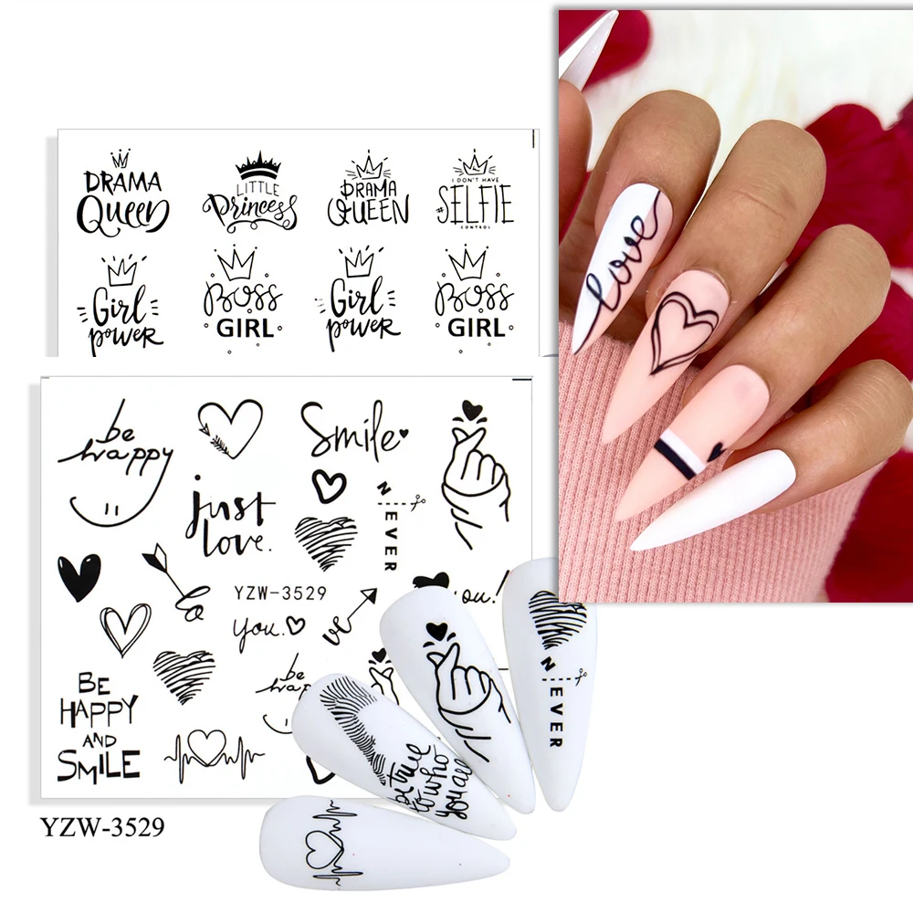 Big-Patten-Nail-Stickers-For-Nails-Flower-Nail-Art-Sticker-Geometric ...