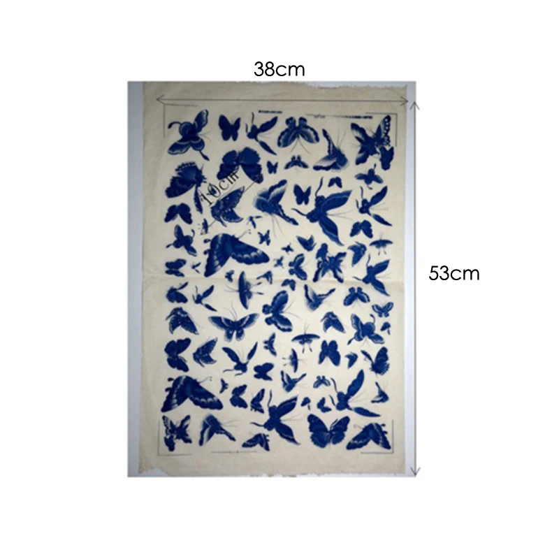Фотобумага для переноса глины, глазурованная подглазурованная Цветочная бумага синего цвета