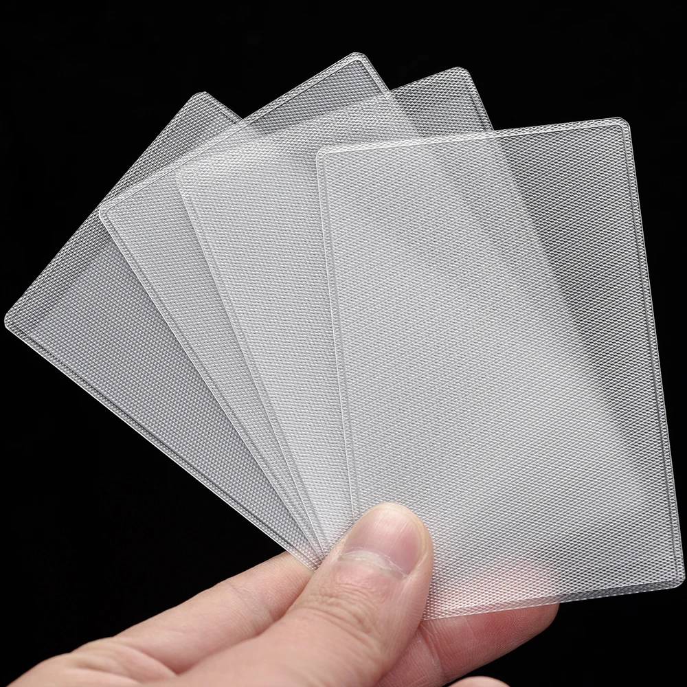 Card Holder Wallet Card Holder Credit Card Holder 1-50pcs PVC Cards Protector Frosted Transparent Credit ID Card Cover Anti-magnetic Holder Postcard Container Storage Bags Case