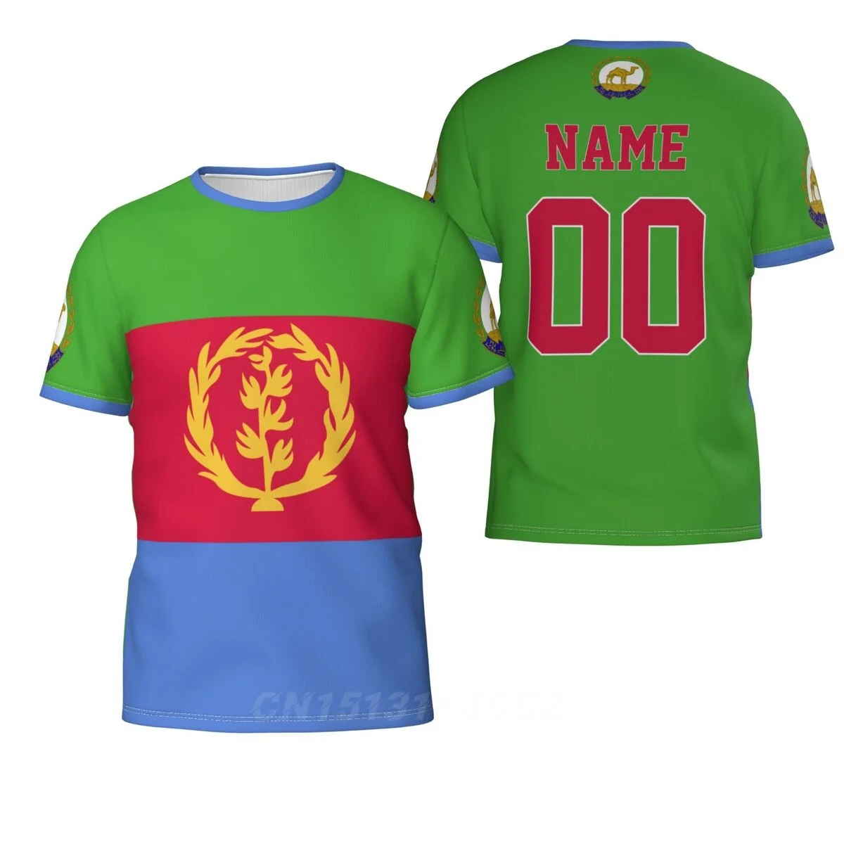 Nome Personalizzato Numero Eritrea Country Flag T-Shirt Abbigliamento T Shirt Uomo Donna Tees Top Per Tifosi Di Calcio Calcio Regalo Taglia Usa