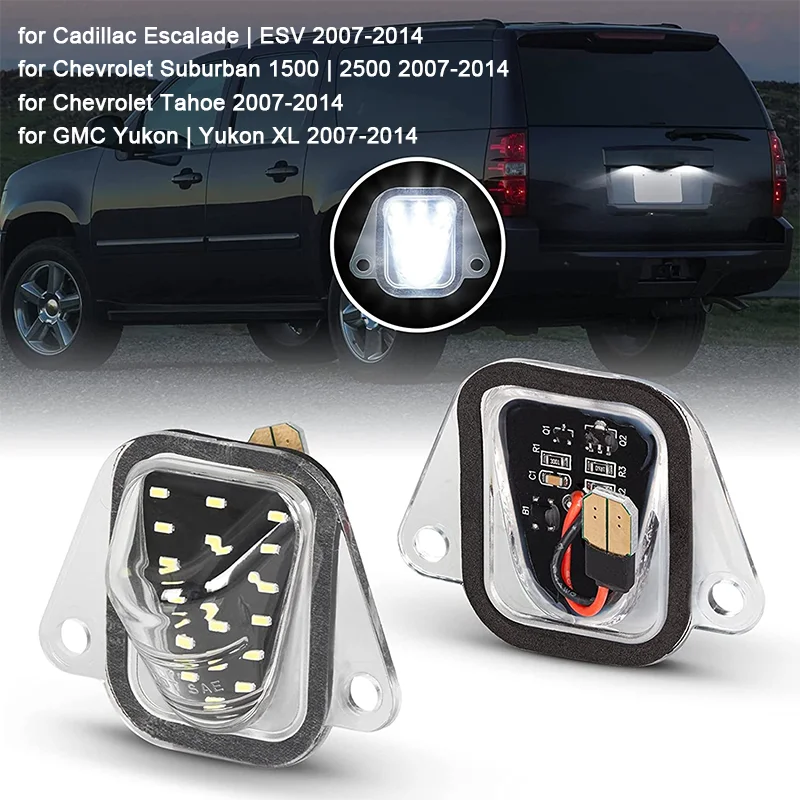 

2 шт., задний номерной знак для Chevrolet Tahoe GMC Yukon 1500-2500