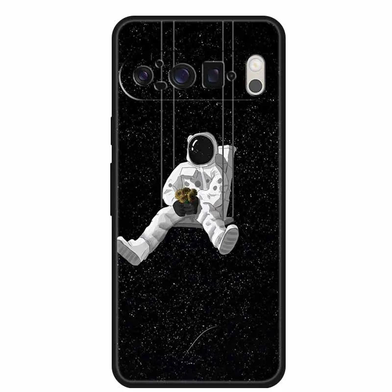 Space-Themed Soft Silicone TPU Phone Case - Astronaut Design