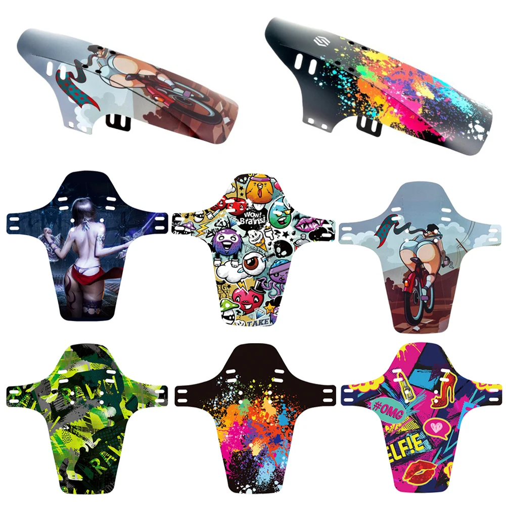 SprintsparkZK colorful BikeFenders Carbon Fiber Front/Rear Mountain Bike Road Tire wing Fenders Bicycle Tire wheel Block bicycle fender