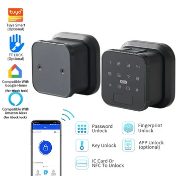 Tuya 와이파이 스마트 도어락 TTLock 블루투스 호환 지문 잠금 앱, 암호 IC 카드, NFC 키, 전자 잠금 해제