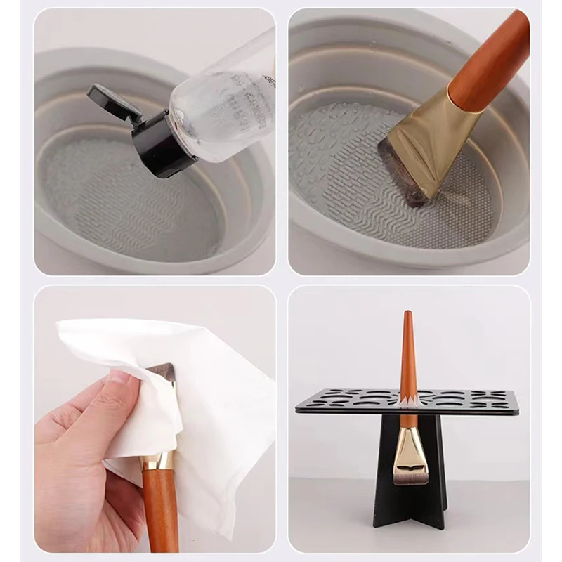 3/2/1pcs Ultra Thin Foundation Brush Soft Hair Thin Face Contour Brush Flat Contour Brush Blending Foundation Cream Makeup Tools 6
