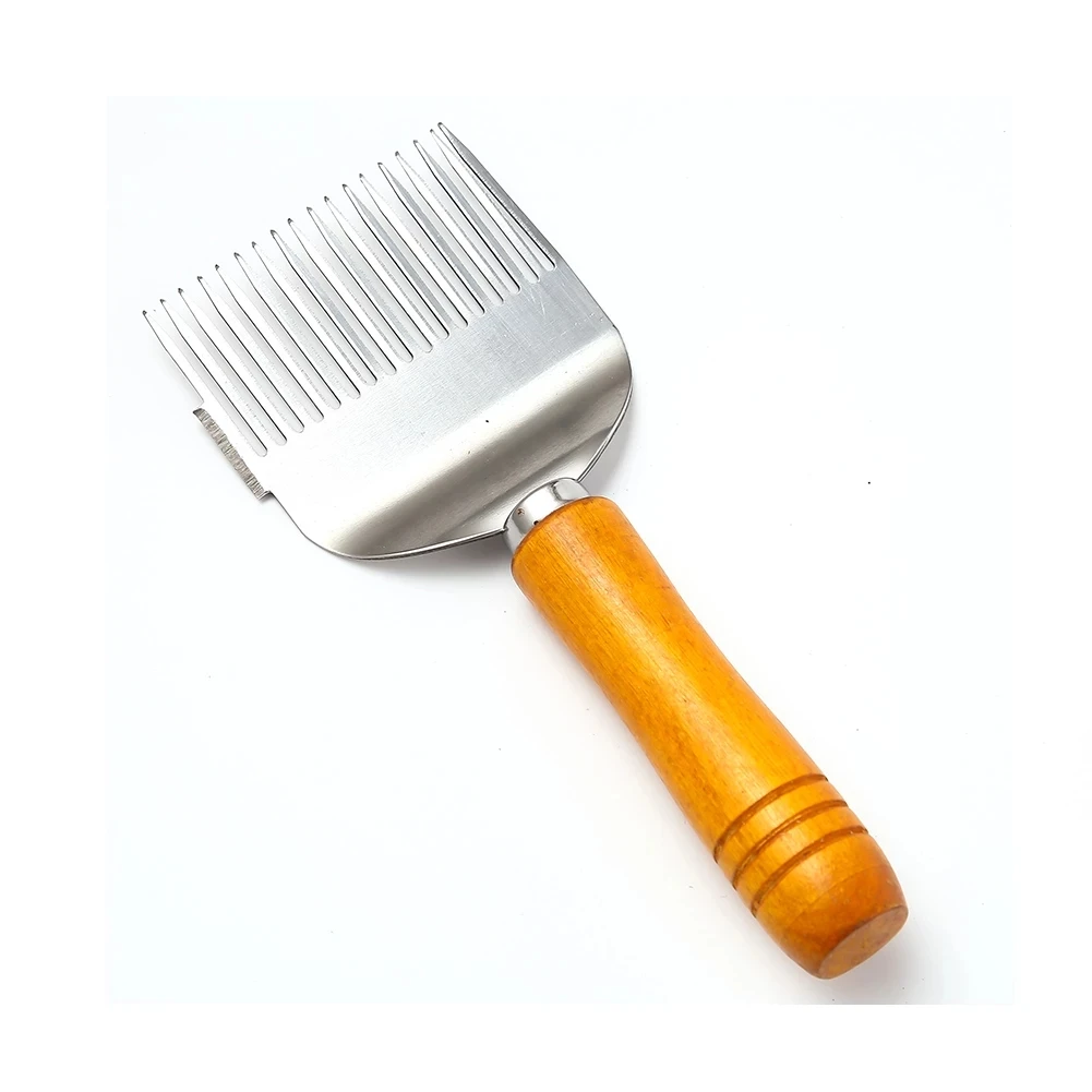 1 Pc Beekeeper Honey Cutter Wooden Handle Comb Honey Pin Needle Honey Knife Cut  Uncapping Forks 17 Root BEE Fork Durable