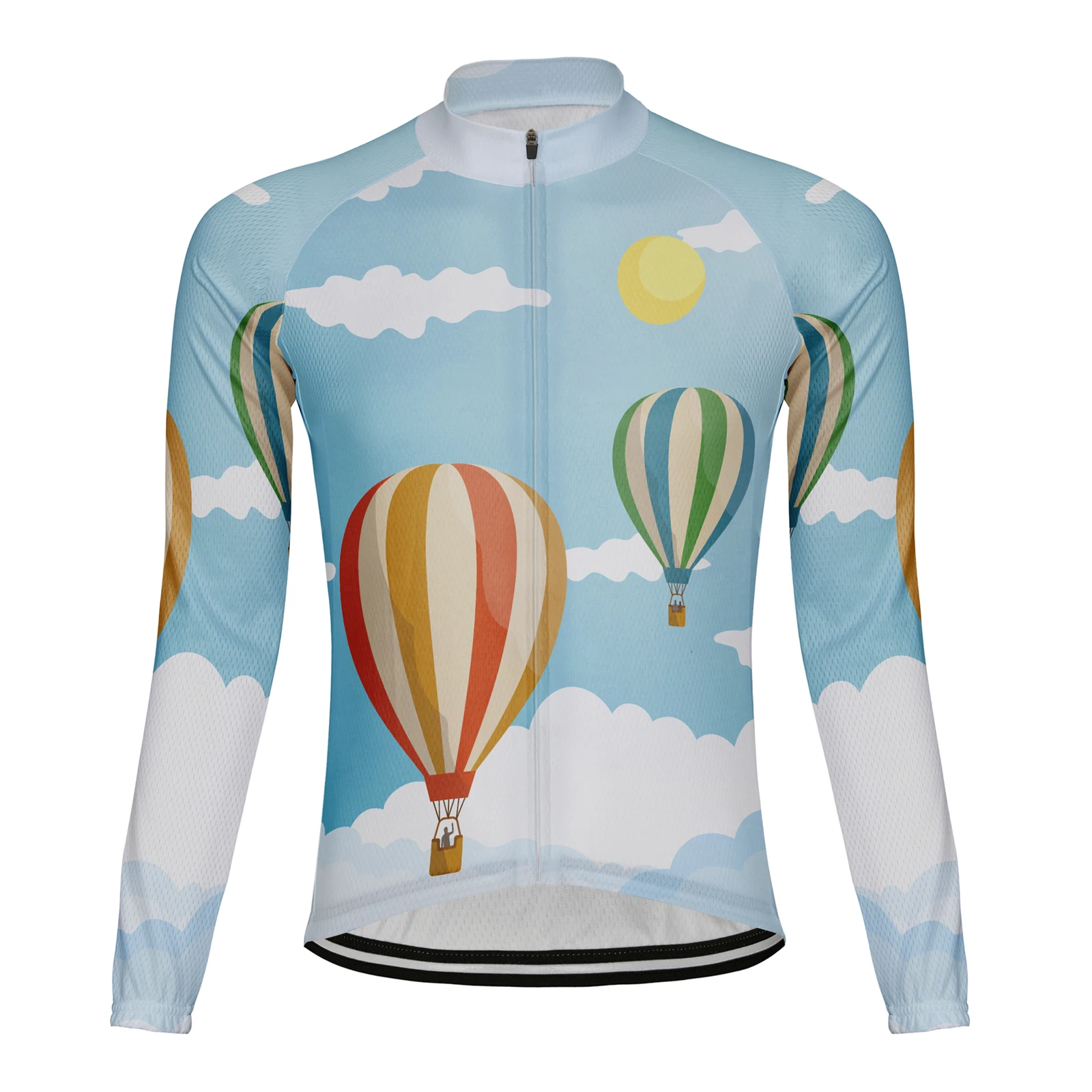 

2023 Hot Air Balloon Men Winter Thermal Fleece Cycling Jersey Long Sleeve Jackets Bicycle MTB Coat Road Bike Sports Clothing