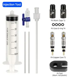 60ml Tubeless Tire Sealant Injector for Bikes with Valve Tool Option (TOL179 FV2-A9)