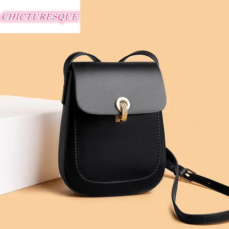 

Genuine Leather Shoulder Bags Woman Minimalist Solid Color Mini Crossbody Bag 2022 Fashion Real Cowhide Girls Purse Phone Pouch