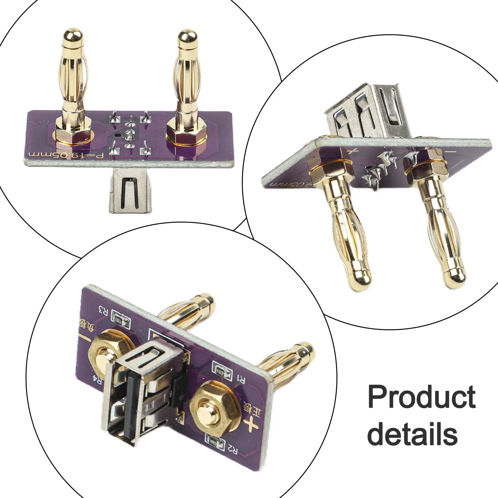 충전 설정 빨간색 5V USB 소켓 USB A 포트 충전기 어댑터 충전 모듈 모듈 호환성 19.05mm 거리