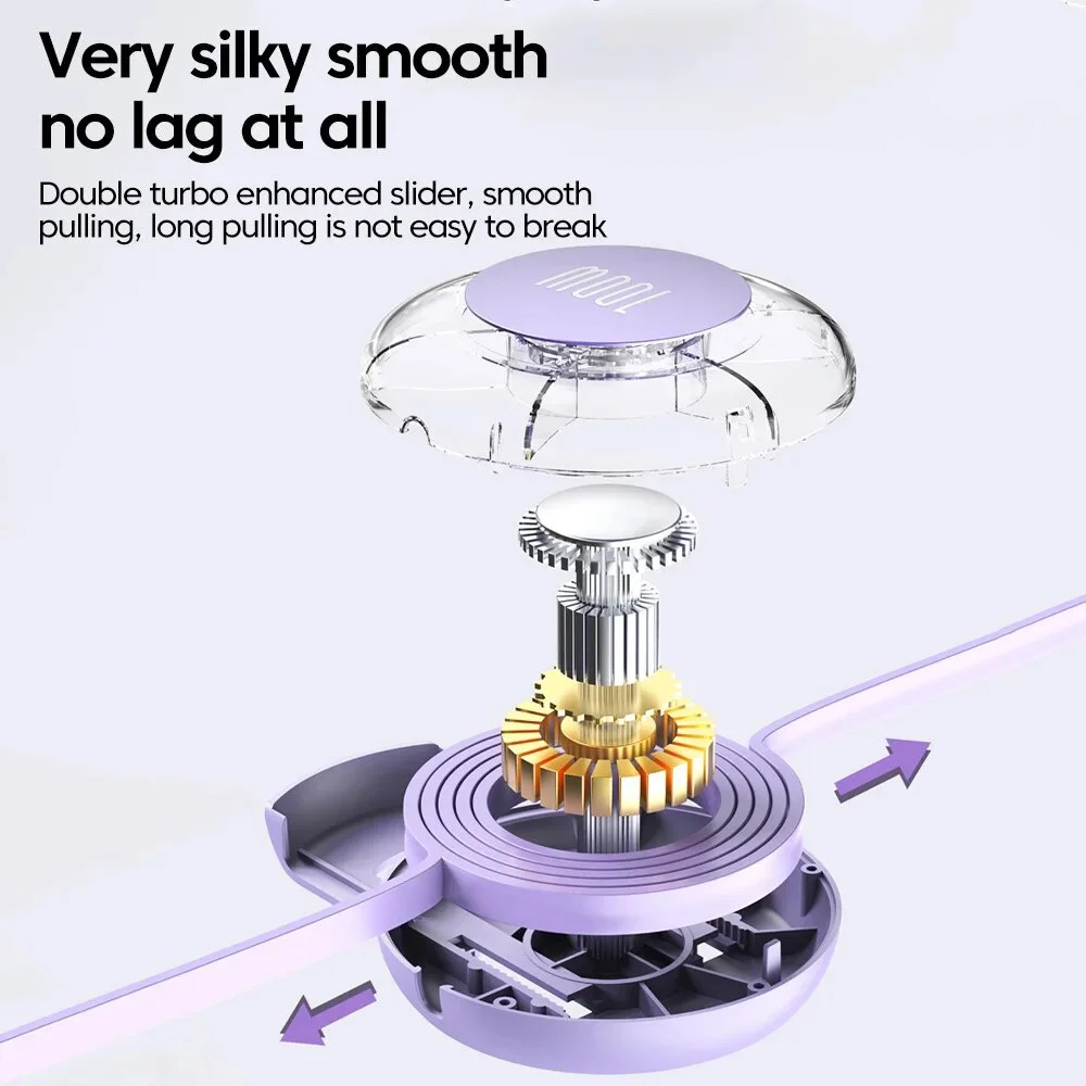 100W 6A USB-C Retractable Fast Charge Cable 1M Quick Charge For USB C Devices MacBook iPad iPhone Samsung Xiaomi Huawei