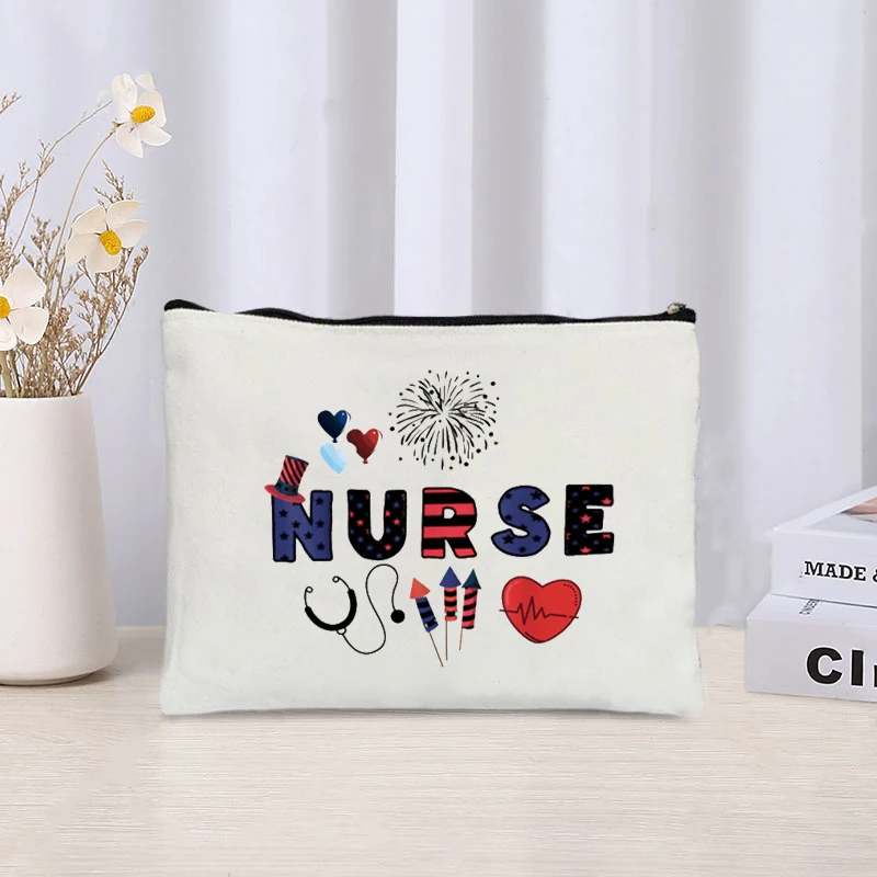 Leopard Nurse Print Cosmetic Bag Organizer Sundries Zipper Makeup Bags Storage Pouch Office Supplies Stationery Pencil Case Gift 3