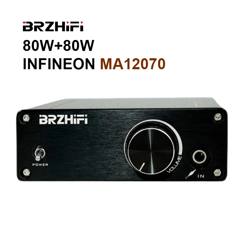 BRZHIFIAudio280WInfineonMA12070DigitalAudioPowerAmpSpeakers