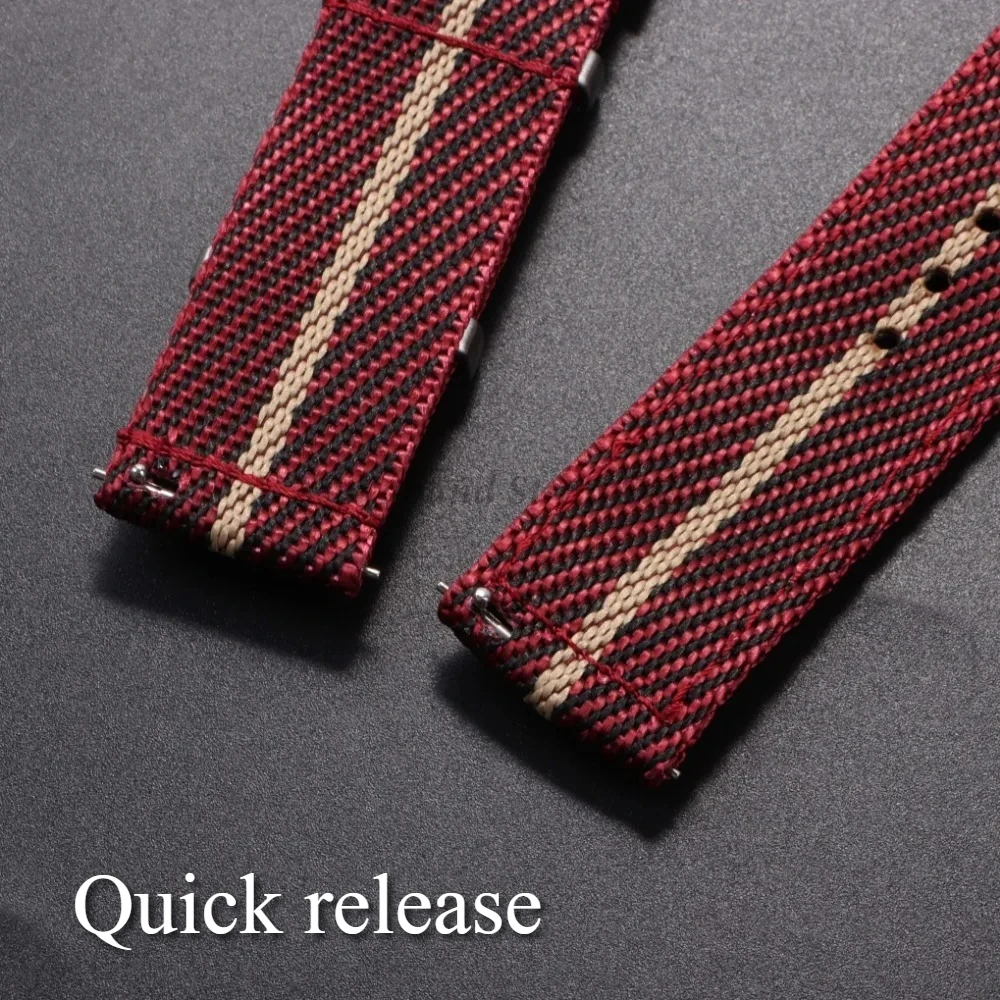 Nylon Canvas Quick Release Watch Strap - Versatile Military Sport Bracelet