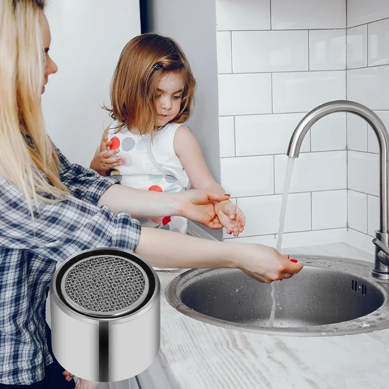 6 Pcs Faucet Filters with Wrench Set Kitchen Water Tap Aerator Water Saving Faucet Filter Bathroom Sink Aerator Durable T5EF